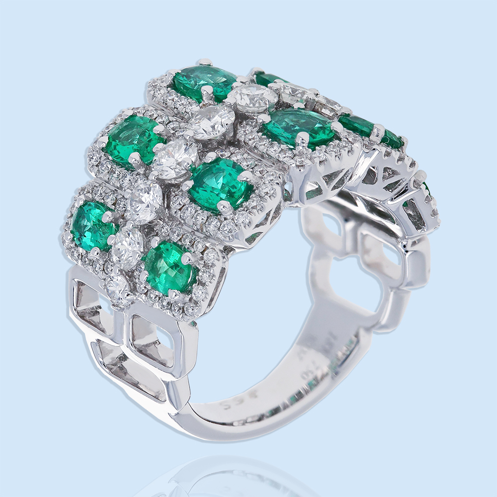 Esmee Emerald Cocktail Ring in Gold by UNCUT Jewelry Emerald Cusshion Cut  Stone Cocktail Ring in Gold – Uncut Jewelry