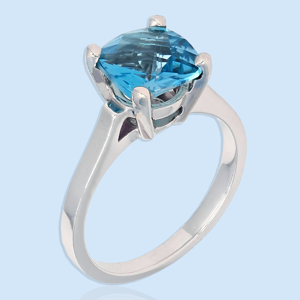 Ballad Sapphire and Swiss Blue Topaz Ring - Brilliant Earth