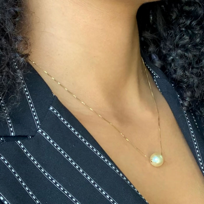 Pearl & Diamond Tassel Pendant Necklace (White Gold) — Shreve, Crump & Low