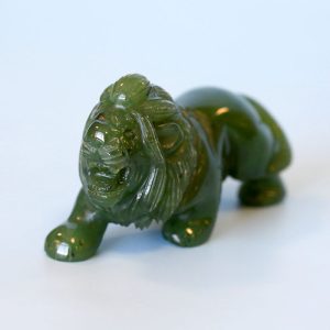 nephrite jade lion carving