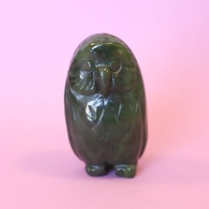 nephrite jade owl carving