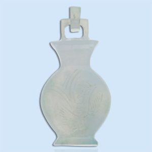 water jadeite jade vase with carved bail