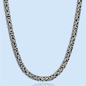 bali sterling silver byzantine chain with lobster clasp.