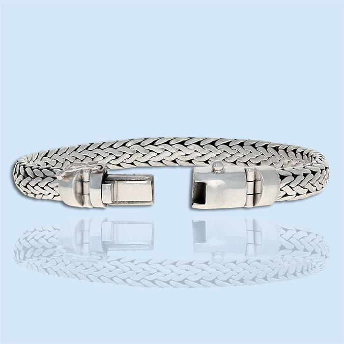 open bali sterling silver bracelet