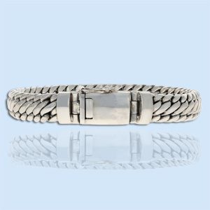 Fancy link bali sterling silver bracelet